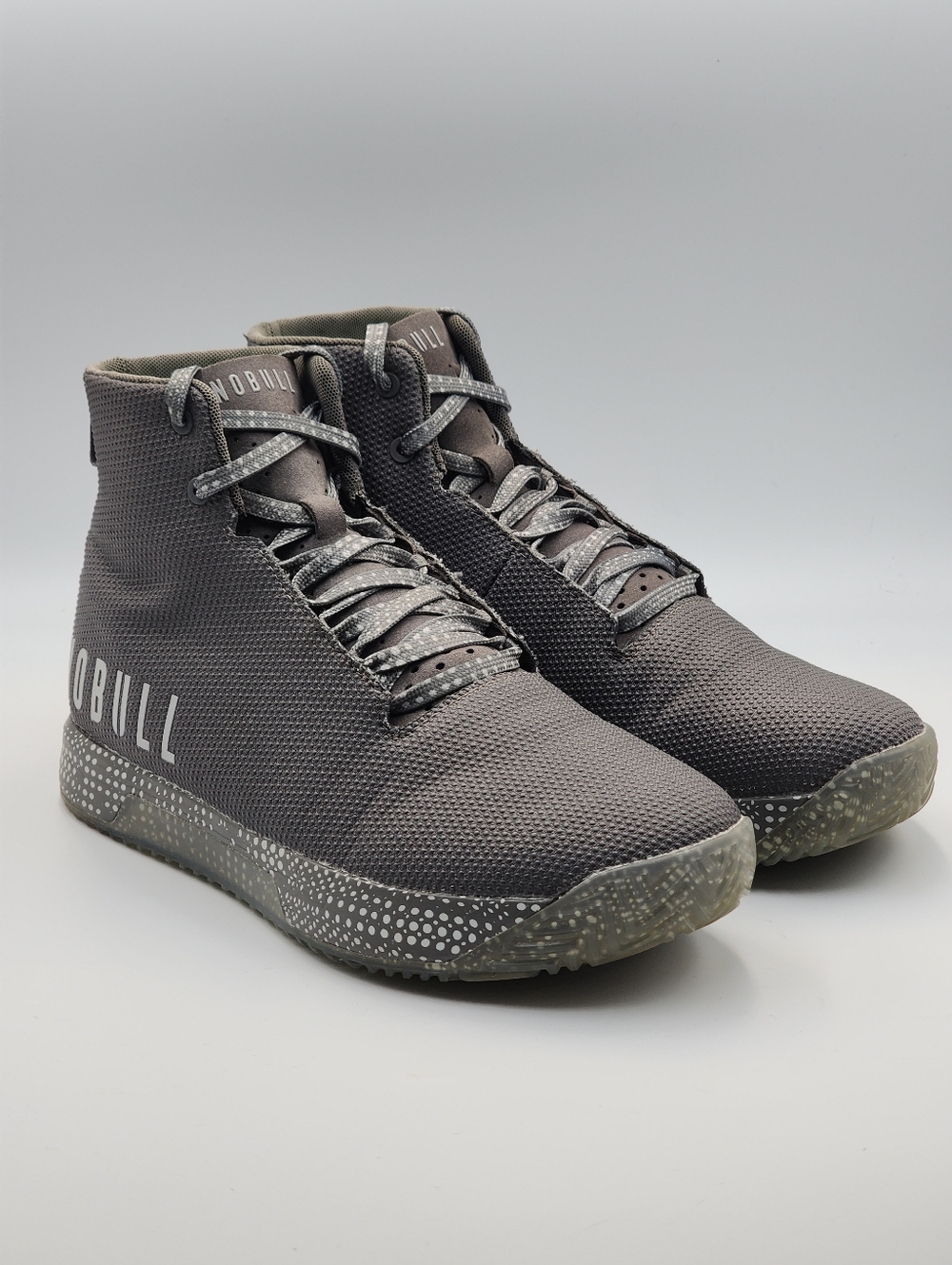 NOBULL Outwork High Top Weight Lifting Training Gray Shoes Sneakers M 11.5 W13